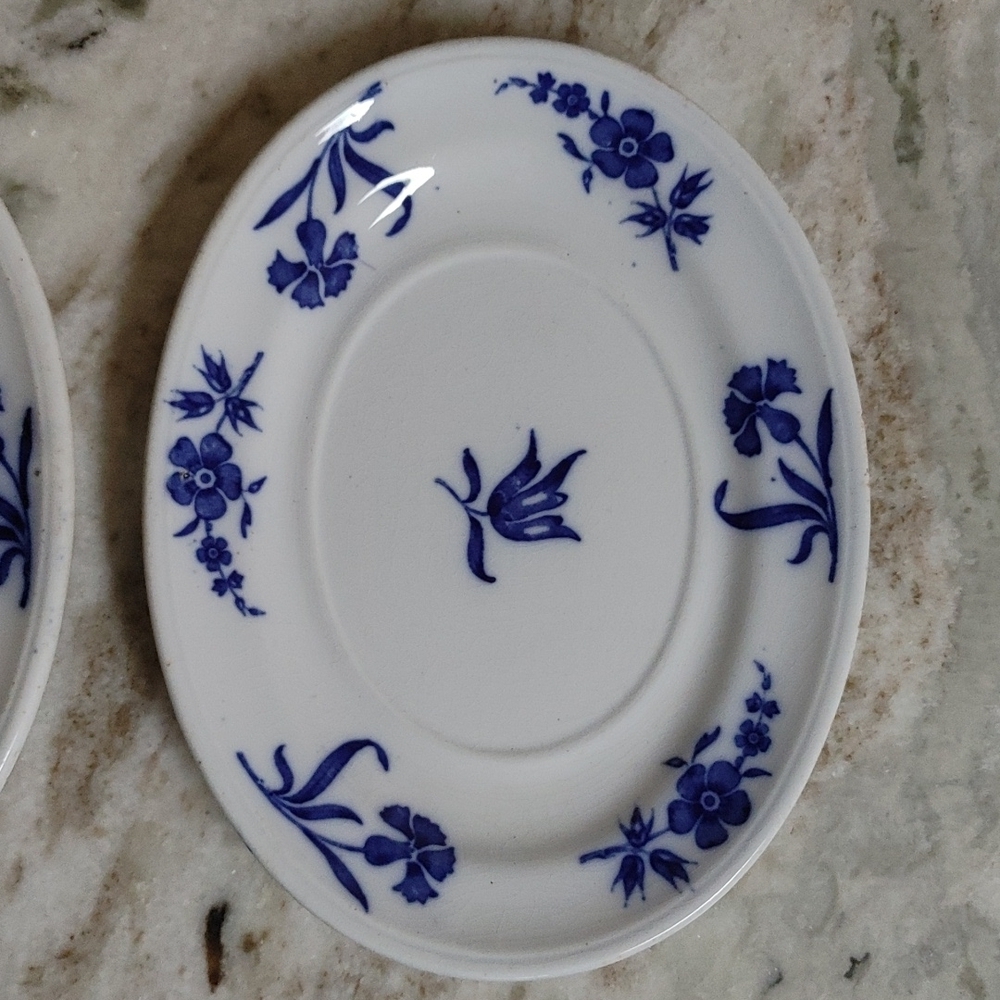160 Year Old (1866 dated) Flow Blue Minton Oval Dishes - Picture 3 of 16